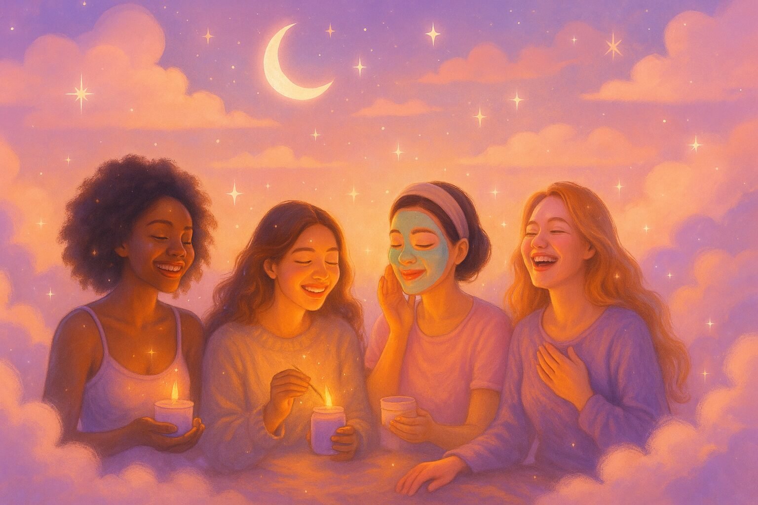 Glow Gang🪄 — Connect with Your Glow-Up Tribe & Love Yourself🌸 1 glow gang🪄 connect with your glow up tribe amp love yourself🌸 Glow Gang girls bonding with candles - Join the self-love gang