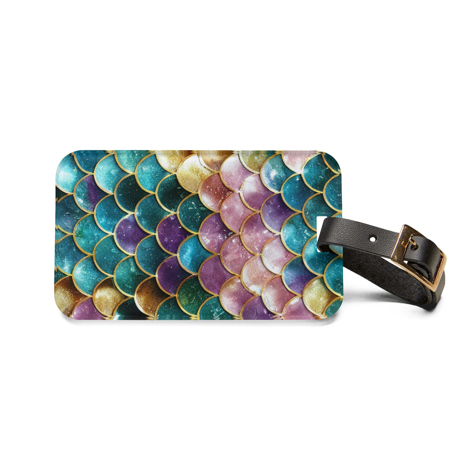Mermaid Scales Luggage Tag for Travelers - Colorful and Stylish Tag for Vacation and Adventure