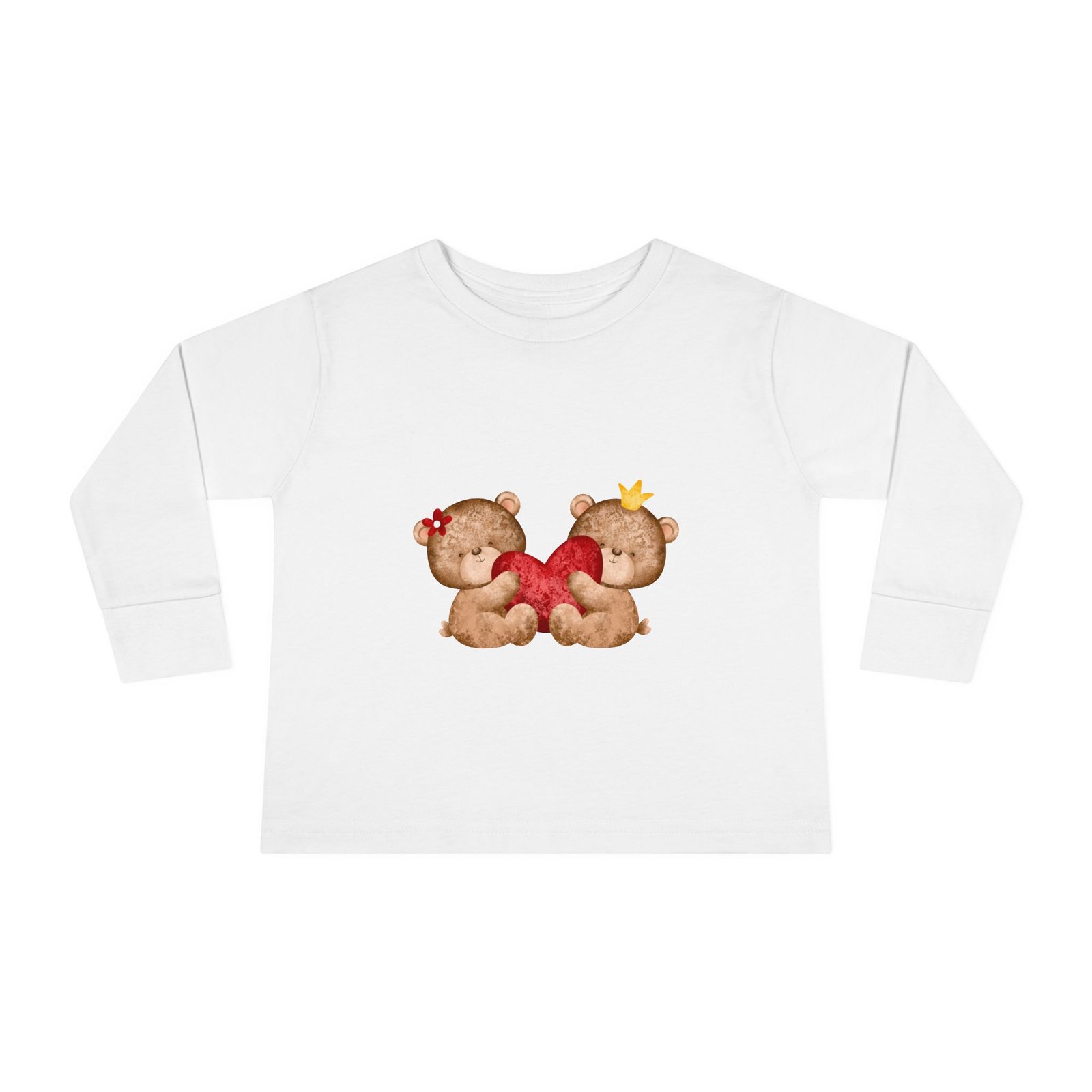 Toddler Long Sleeve Tee for Comfort and Durability - 100% Combed Ringspun Cotton Jersey - Unisex Fit and Tear Away Label, Stylish And Comfortable, Unisex, Kids Wear