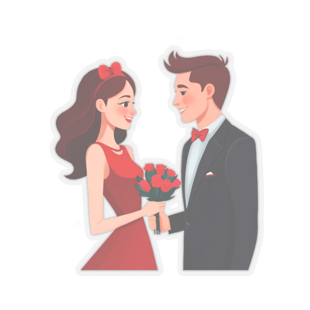 Valentine’s Kiss-Cut Stickers – Spread Love in Every Detail💖, Vinyl Stickers, Romantic, High Quality