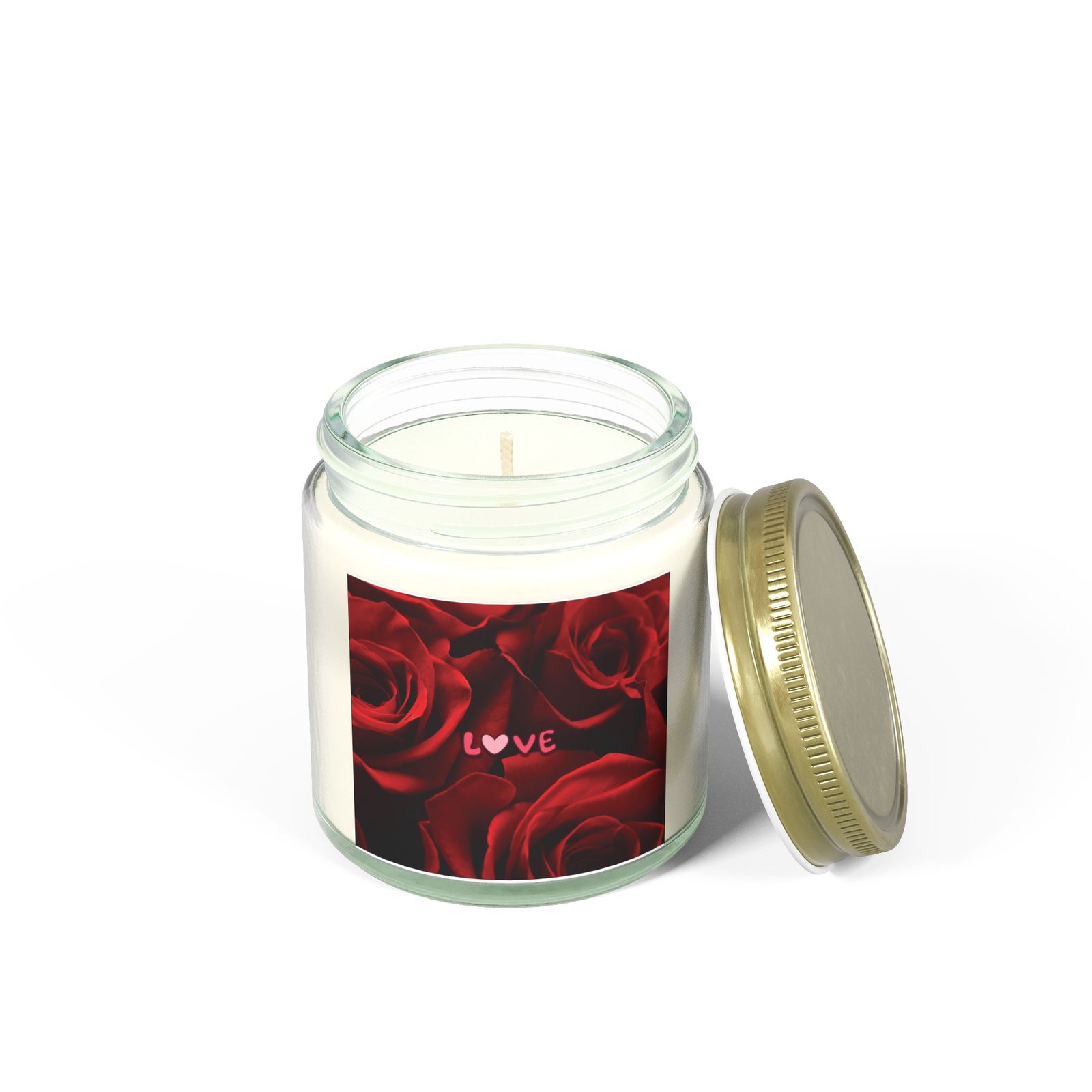 Love Scented Candle - Coconut Apricot Wax (4oz, 9oz) - Romantic Home Decor
