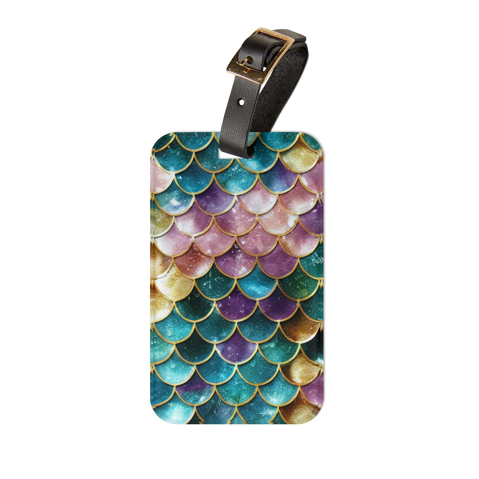 Mermaid Scales Luggage Tag for Travelers - Colorful and Stylish Tag for Vacation and Adventure