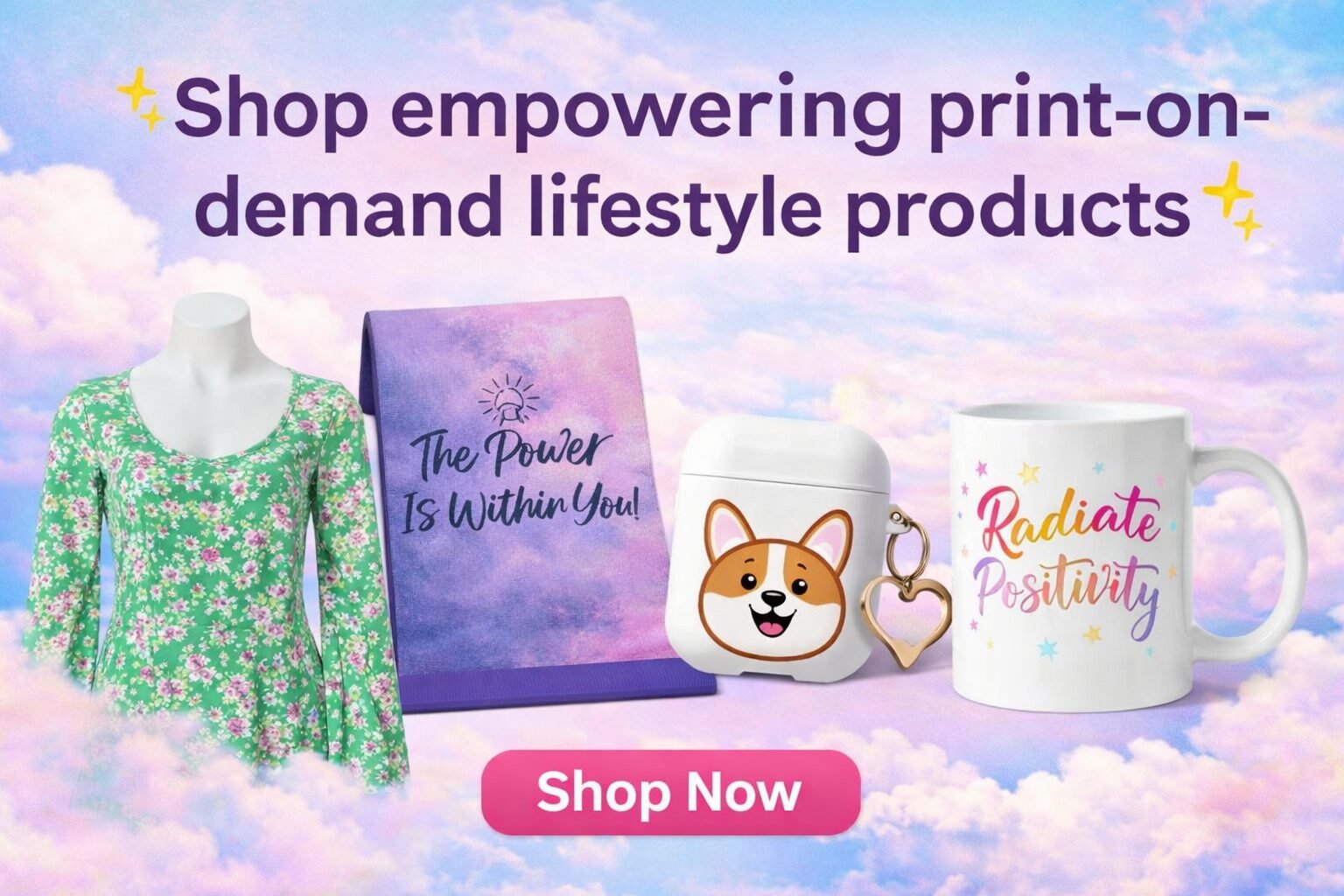 Shop empowering print on demand lifestyle products