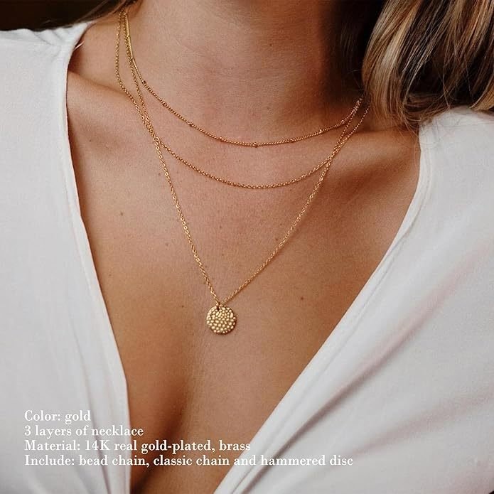 14K Hammered Coin Layered Necklace Set 7 4f866093 0dca 48d6 8720 a4dd507bf807 f dca d addbf jpg